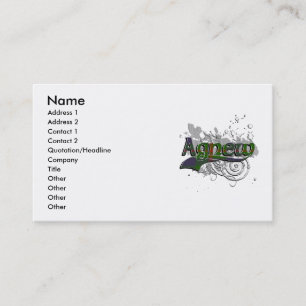Agnew Tartan Grunge Business Card