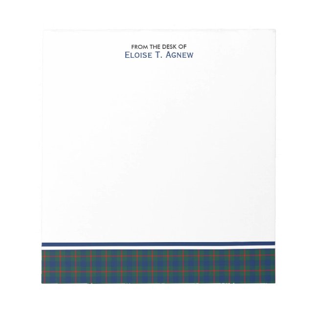 Agnew Tartan  Notepad (Front)