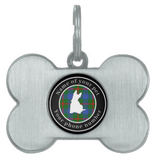 Agnew Tartan Scottie Dog Personalised Pet ID Tag