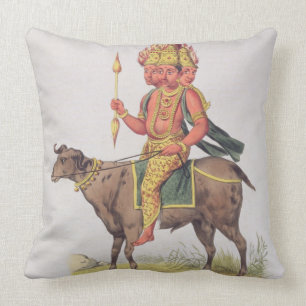 Agni, God of Fire, engraved by Charles Etienne Pie Cushion