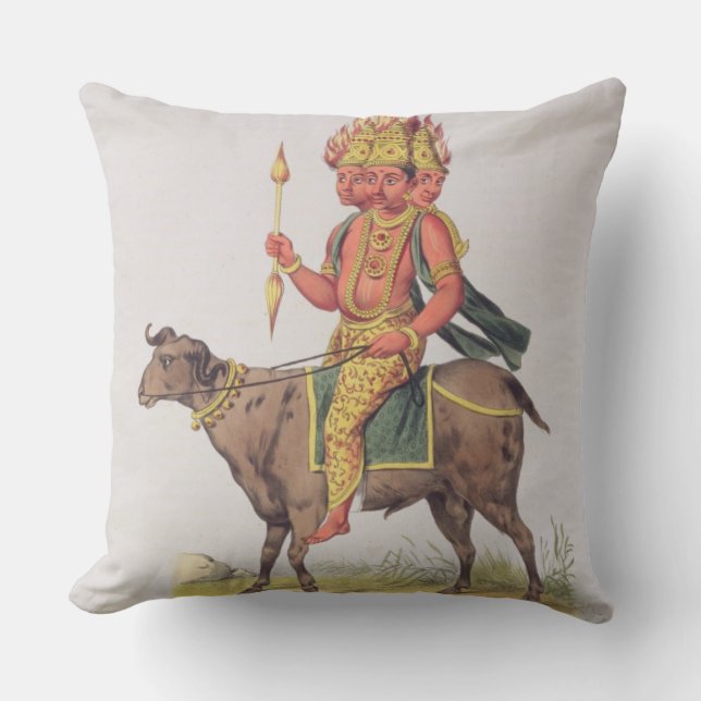 Agni, God of Fire, engraved by Charles Etienne Pie Cushion (Front)