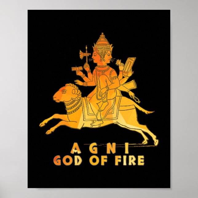 Agni Hindu God of Fire India  Poster (Front)
