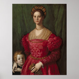 Agnolo Bronzino A Young Woman and Her Little Boy Poster