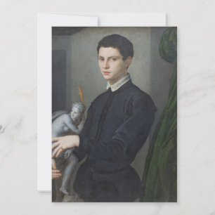 Agnolo Bronzino - Portrait of a Man Holding a Stat Invitation