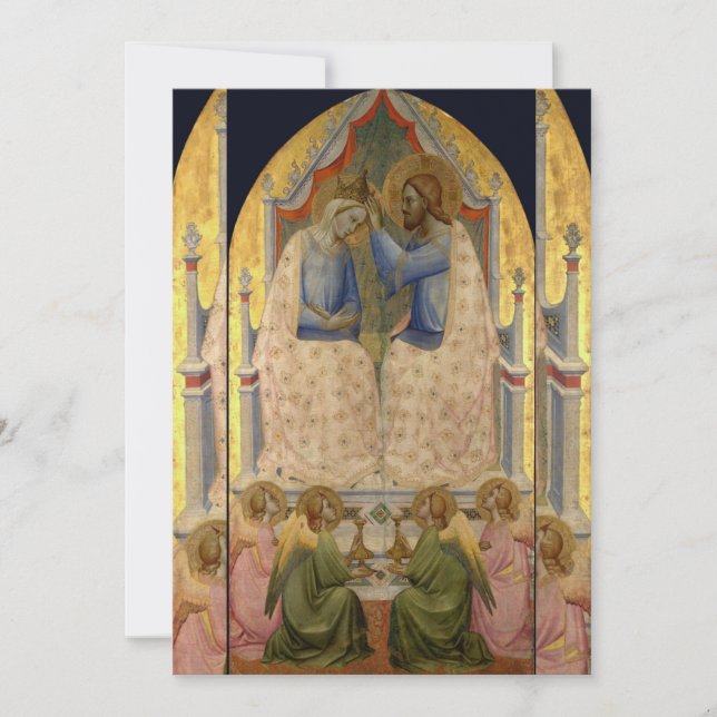 Agnolo Gaddi - The Coronation of the Virgin Invitation (Front)