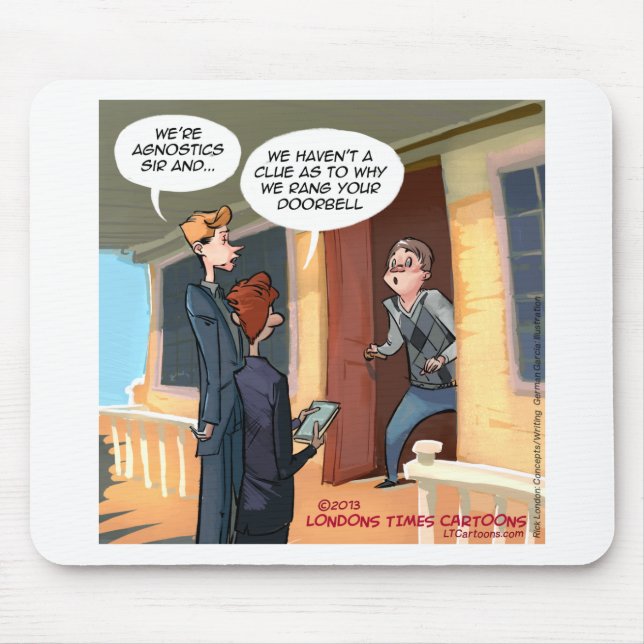 Agnostic Missionaries Funny Mouse Mat (Front)