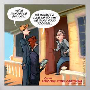 Agnostic Missionaries Funny Poster