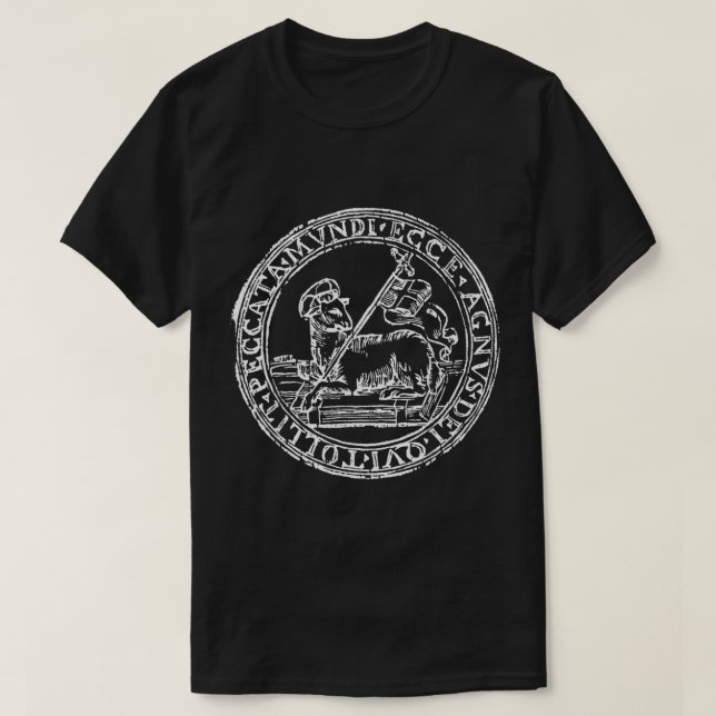 Agnus Dei Lamb God Christian Symbol  T-Shirt (Design Front)
