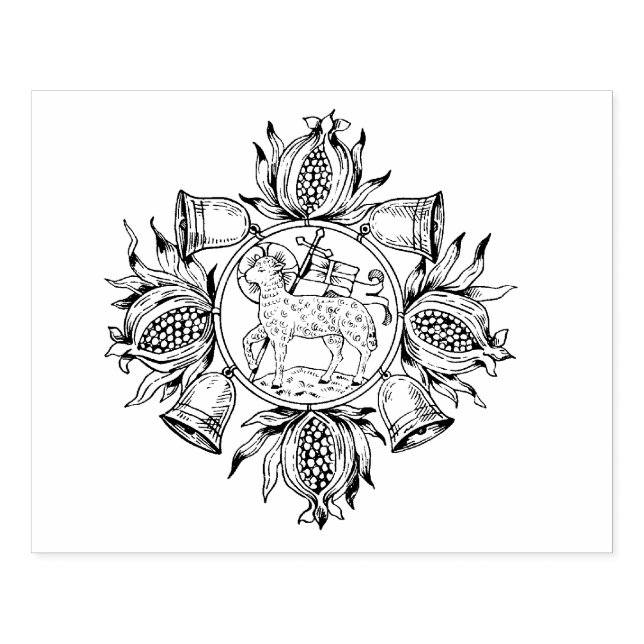 Agnus Dei  Lamb of God Religious Rubber Stamp (Imprint)