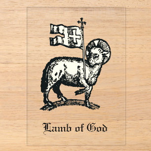 Agnus Dei The Paschal Lamb of God Fine Art Acrylic Invitations