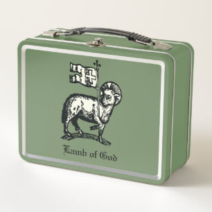 Agnus Dei The Paschal Lamb of God Fine Art  Metal Lunch Box