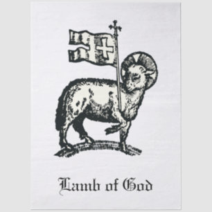 Agnus Dei The Paschal Lamb of God Fine Art  Tissue Paper