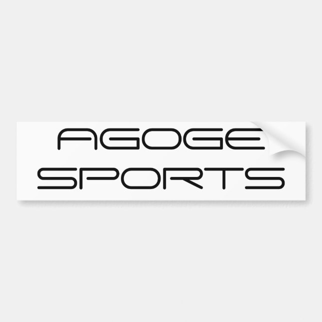 AGOGE SPORTS BUMPER STICKER (Front)