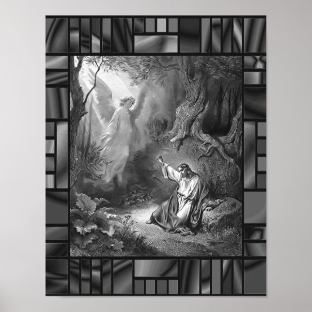 Agony In Garden Dore Jesus And Angel  Poster (Front)