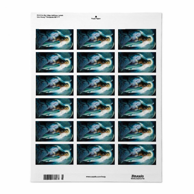 Agony in the Garden, 1898 by Frans Schwartz Label (Full Sheet)