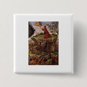 Agony in the Garden - Botticelli 15 Cm Square Badge