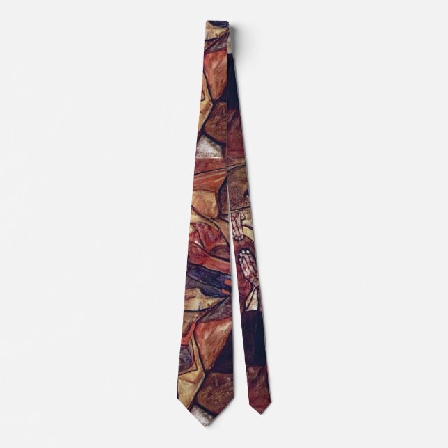 Agony, The Death Struggle by Egon Schiele Tie (Front)