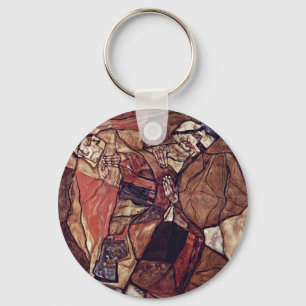 Agony (The Death Struggle) By Schiele Egon Key Ring