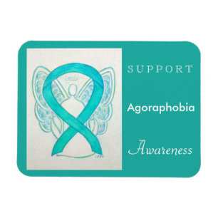 Agoraphobia Awareness Ribbon Angel Custom Magnet