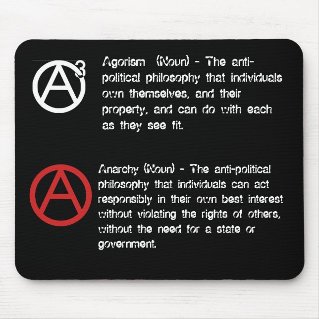 Agorism & Anarchy defined Mouse Mat (Front)