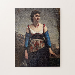 Agostina, 1866 by Jean-Baptiste-Camille Corot Jigsaw Puzzle