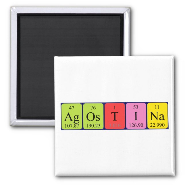 Agostina periodic table name magnet (Front)