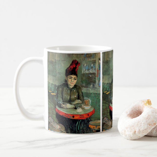 Agostina Segatori, Cafe du Tambourin by Van Gogh Coffee Mug (With Donut)
