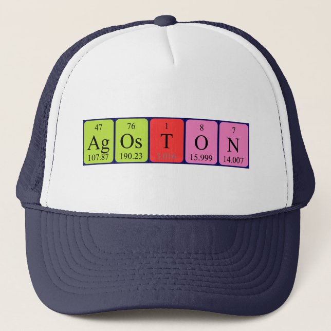 Ágoston periodic table name hat (Front)