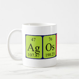 Ágoston periodic table name mug