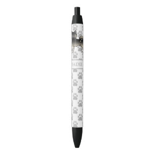 Agouti Alaskan Malamute Cartoon Dog & Your Name Black Ink Pen