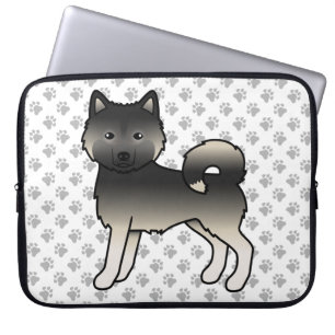 Agouti Alaskan Malamute Cute Cartoon Dog Laptop Sleeve