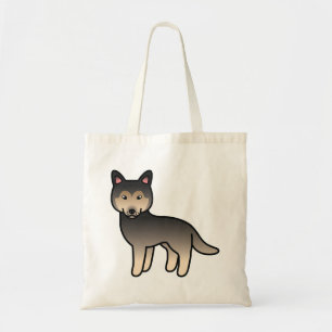Agouti Cartoon Siberian Husky Dog Tote Bag