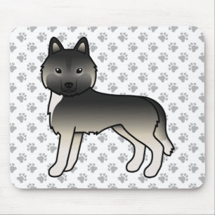 Agouti Siberian Husky Cute Cartoon Dog Mouse Mat