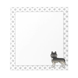 Agouti Siberian Husky Cute Cartoon Dog Notepad