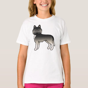 Agouti Siberian Husky Cute Cartoon Dog T-Shirt