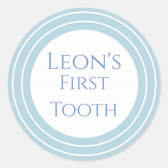 Agra Hadig - First tooth customisable Classic Round Sticker (Front)