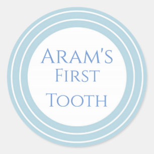 Agra Hadig - First tooth customisable Classic Round Sticker