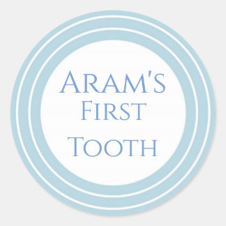 Agra Hadig - First tooth customisable Classic Round Sticker