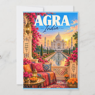 Agra India Taj Mahal Travel Invitation