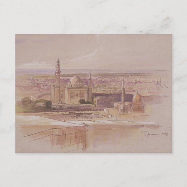 Agra Mosque, Cairo, 1849 Postcard (Front)