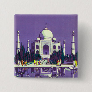 Agra ~ Taj Mahal 15 Cm Square Badge