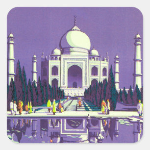 Agra ~ Taj Mahal Square Sticker