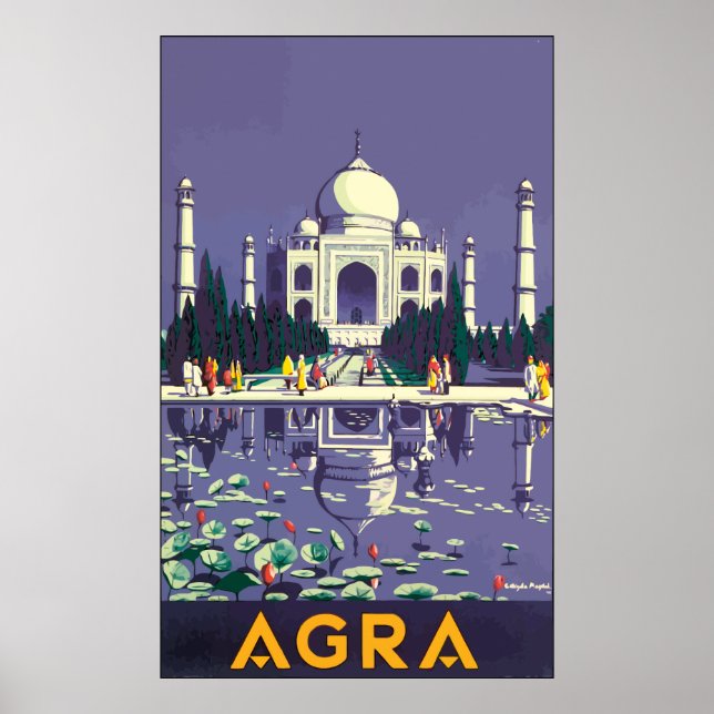 Agra, Vintage Poster (Front)