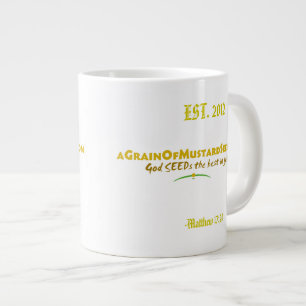 Agrainofmustardseed.com EST 2012 Large Coffee Mug