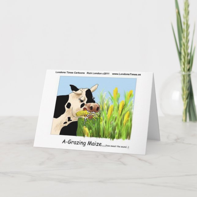 Agrazing Maize (Funny Cow Gifts Cards Tees Etc) (Front)