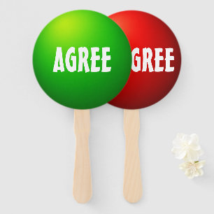 Agree Disagree Discussion Paddle Sign Hand Fan