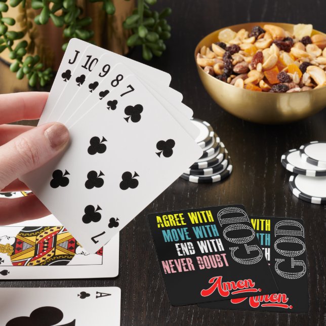 AGREE WITH GOD, MOVE WITH GOD, END WITH GOD PLAYING CARDS (In Situ)