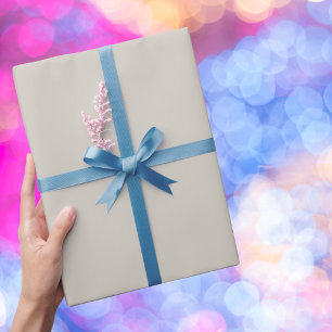 Agreeable Grey Solid Colour Wrapping Paper