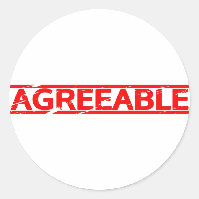 Agreeable Stamp Classic Round Sticker (Front)