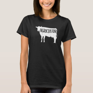 Agriculteur Graphic Cow Farmer Agriculture Tractor T-Shirt